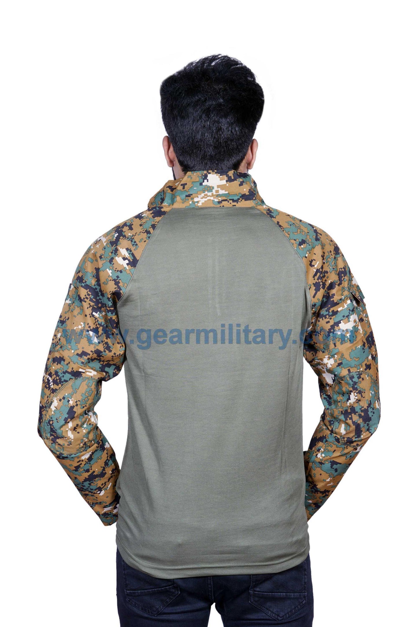 URI Digital and Olive Green Full Sleeves T Shirt - gearmilitary