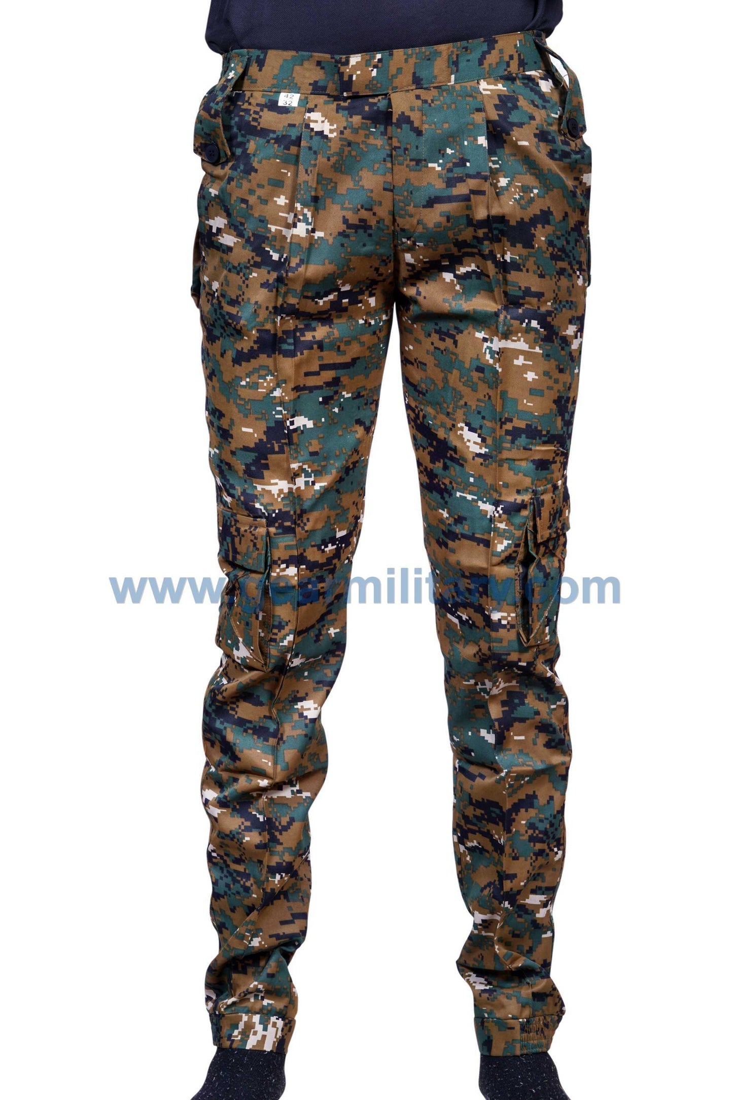 Digital Camo Print Six pocket Pants Dark - gearmilitary