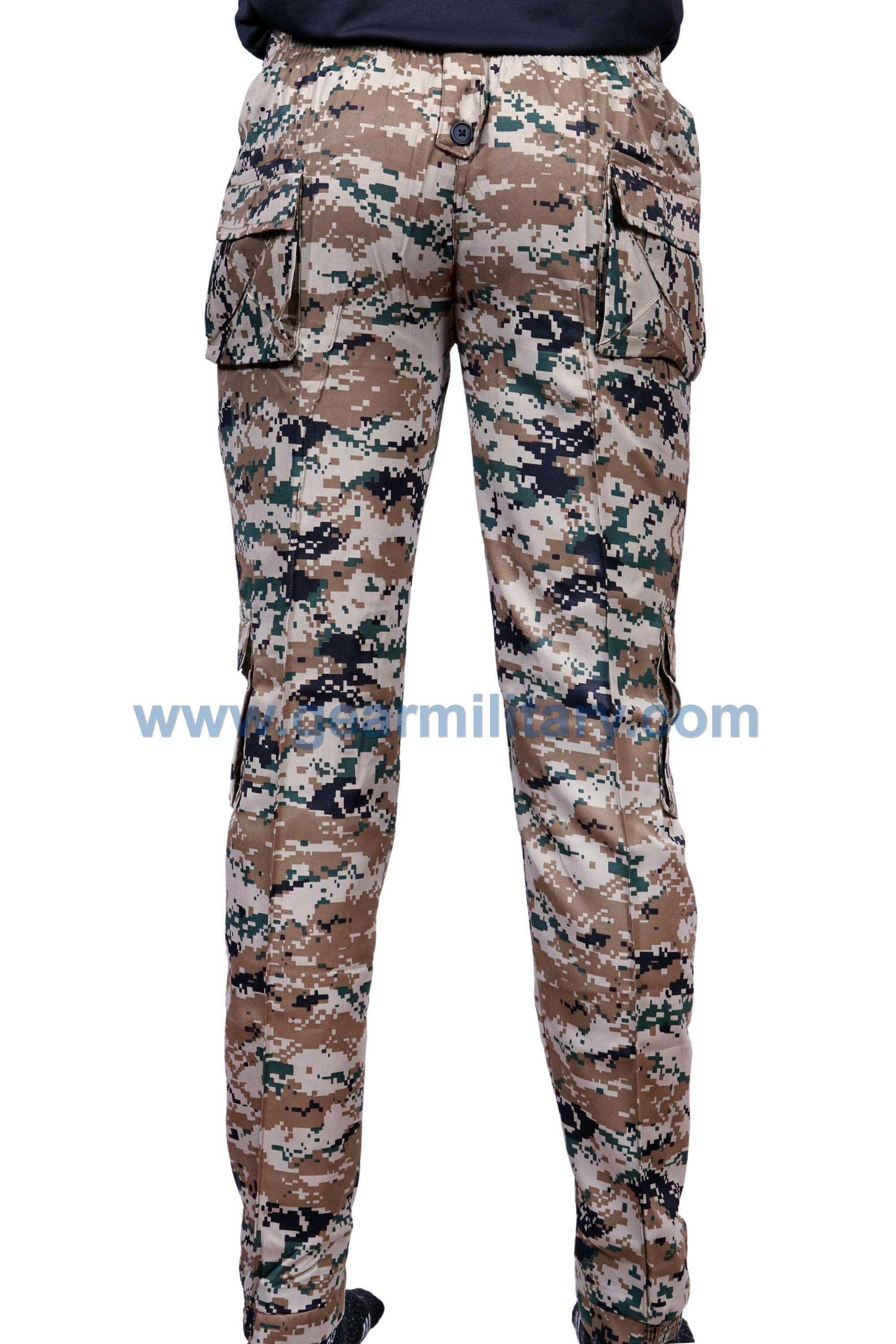 Digital Camo Print Six pocket Pants Light - gearmilitary