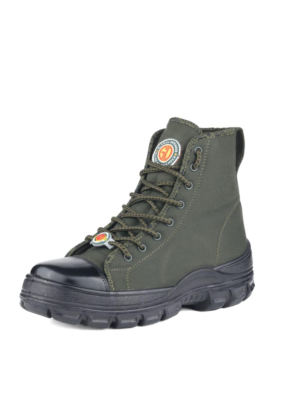 GLOBAL DEFENDER JUNGLE BOOT OLIVE GREEN WITH ZIP GD27