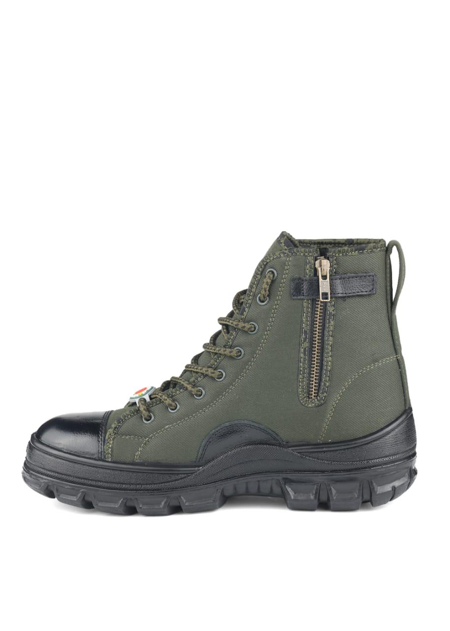 GLOBAL DEFENDER JUNGLE BOOT OLIVE GREEN WITH ZIP GD27