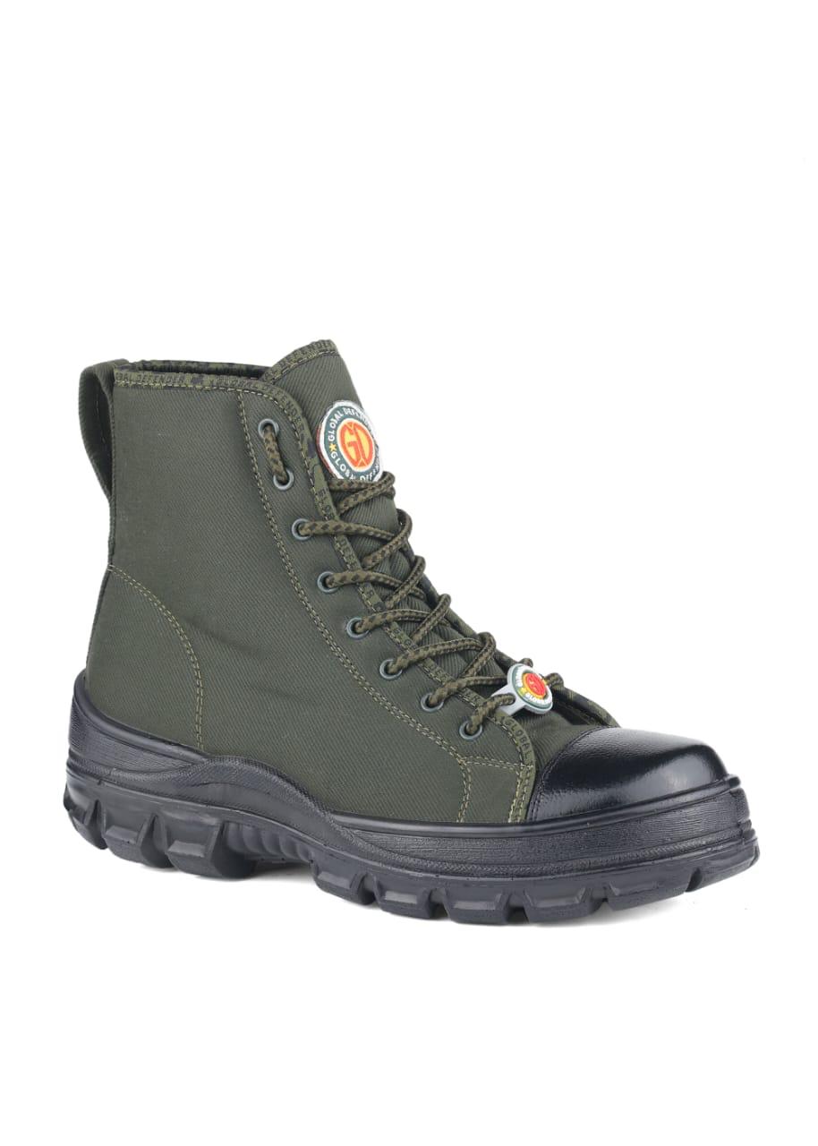 GLOBAL DEFENDER JUNGLE BOOT OLIVE GREEN WITH ZIP GD27