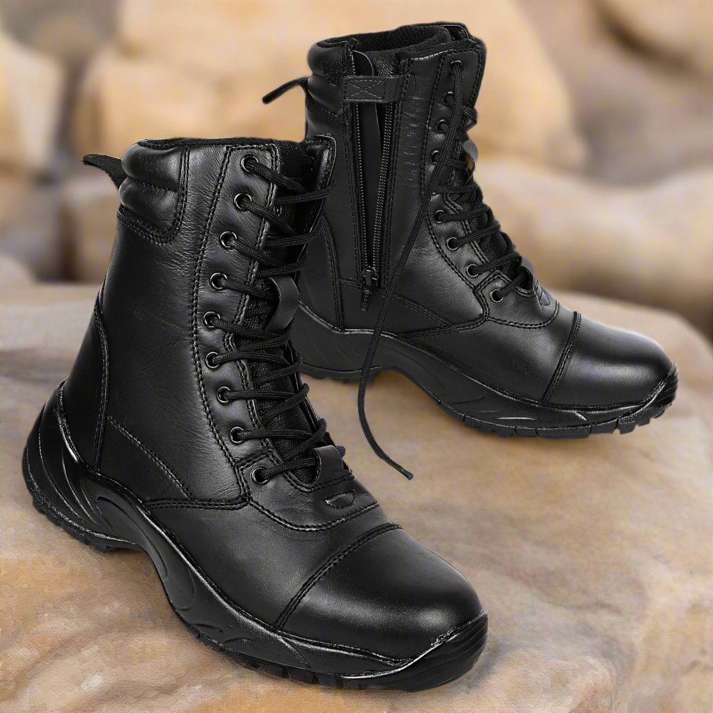 FORCE TIME Tactical Side Zip Boots Black – - Main Image