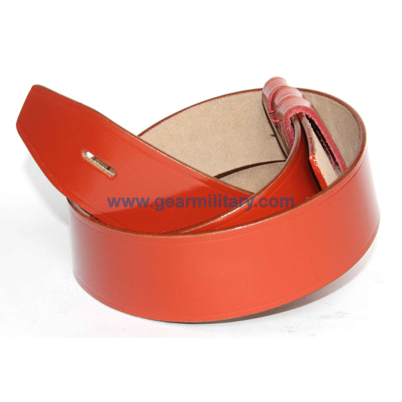 Red Leather Belt - gearmilitary