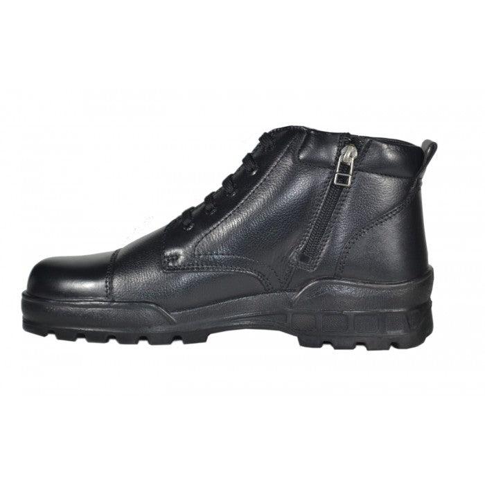TSF Flexible Comfort Police Boots With Zip Black
