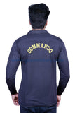 Commando Full Sleeves Black Collar T Shirt - gearmilitary