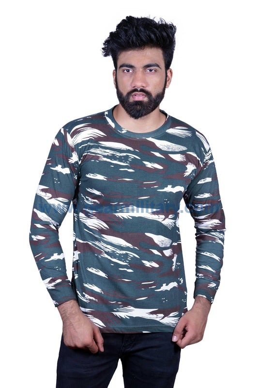 CRPF Print Camo Full Sleeves T Shirt - gearmilitary