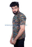 Digital Woodland Print Camo Half Sleeves T Shirt - gearmilitary