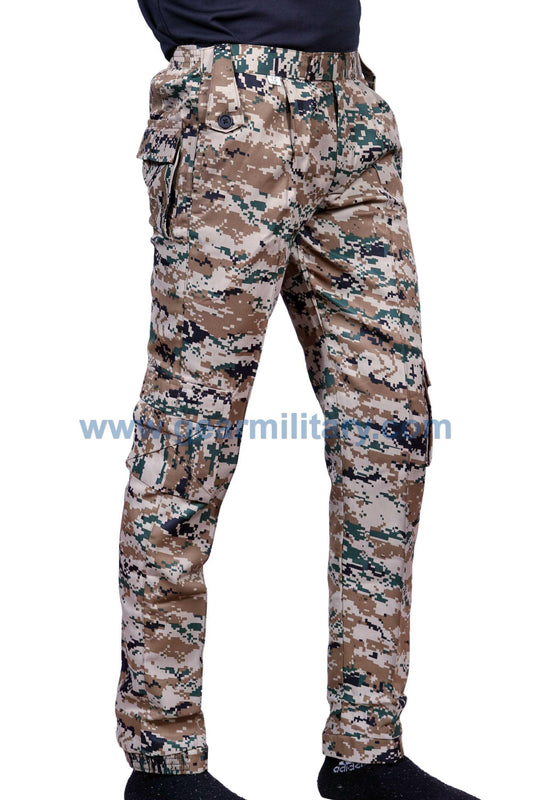 Digital Camo Print Six pocket Pants Light - gearmilitary