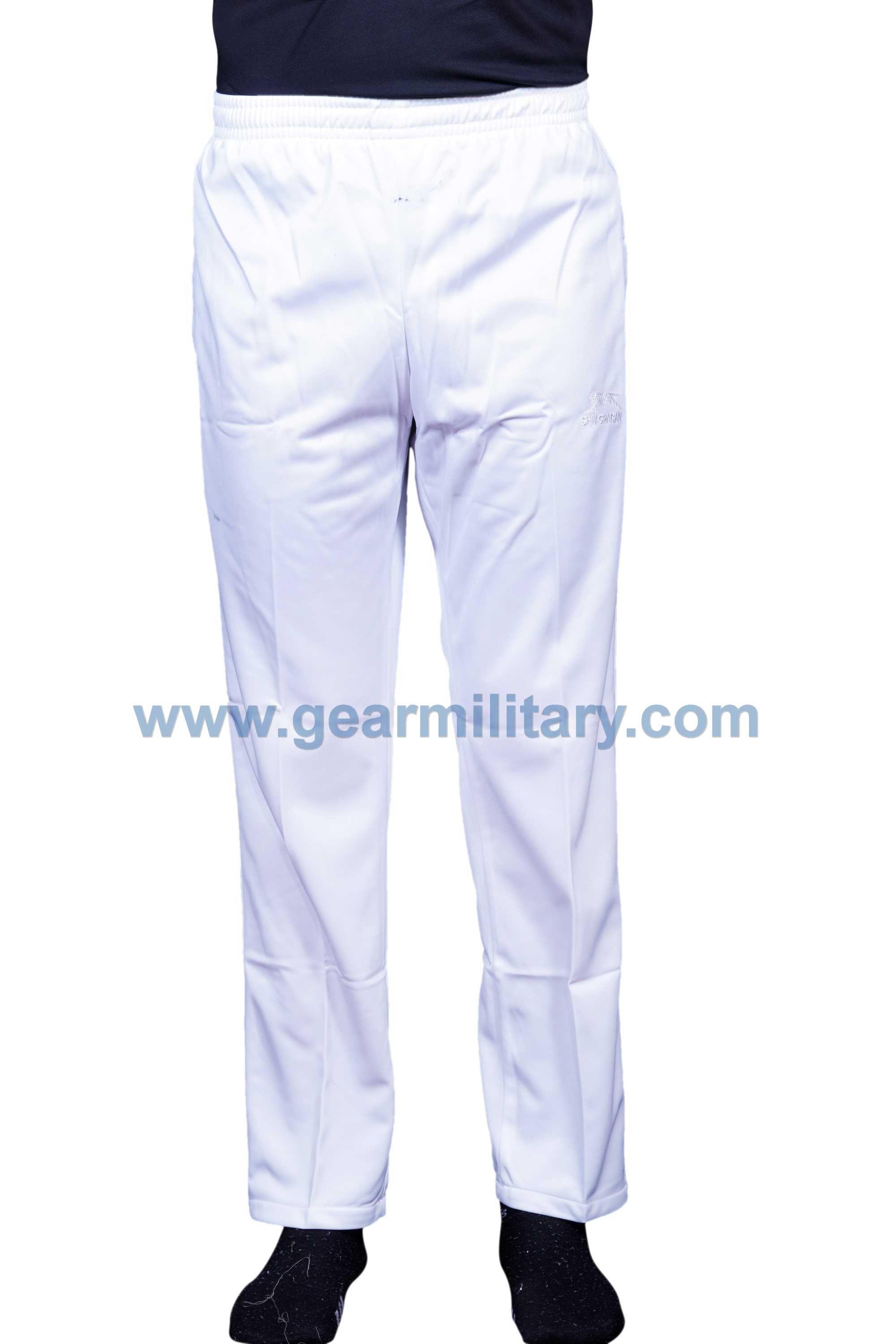 Plain white track online pants