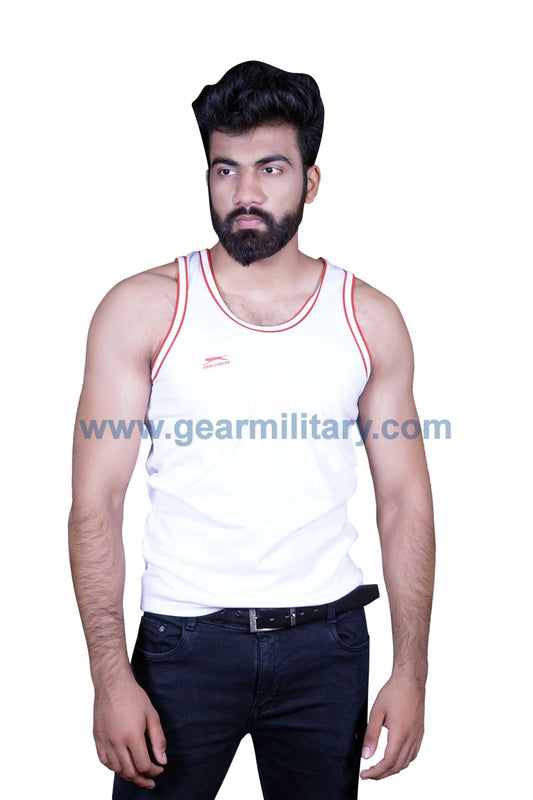 White Red PTI Cotton Sando - gearmilitary